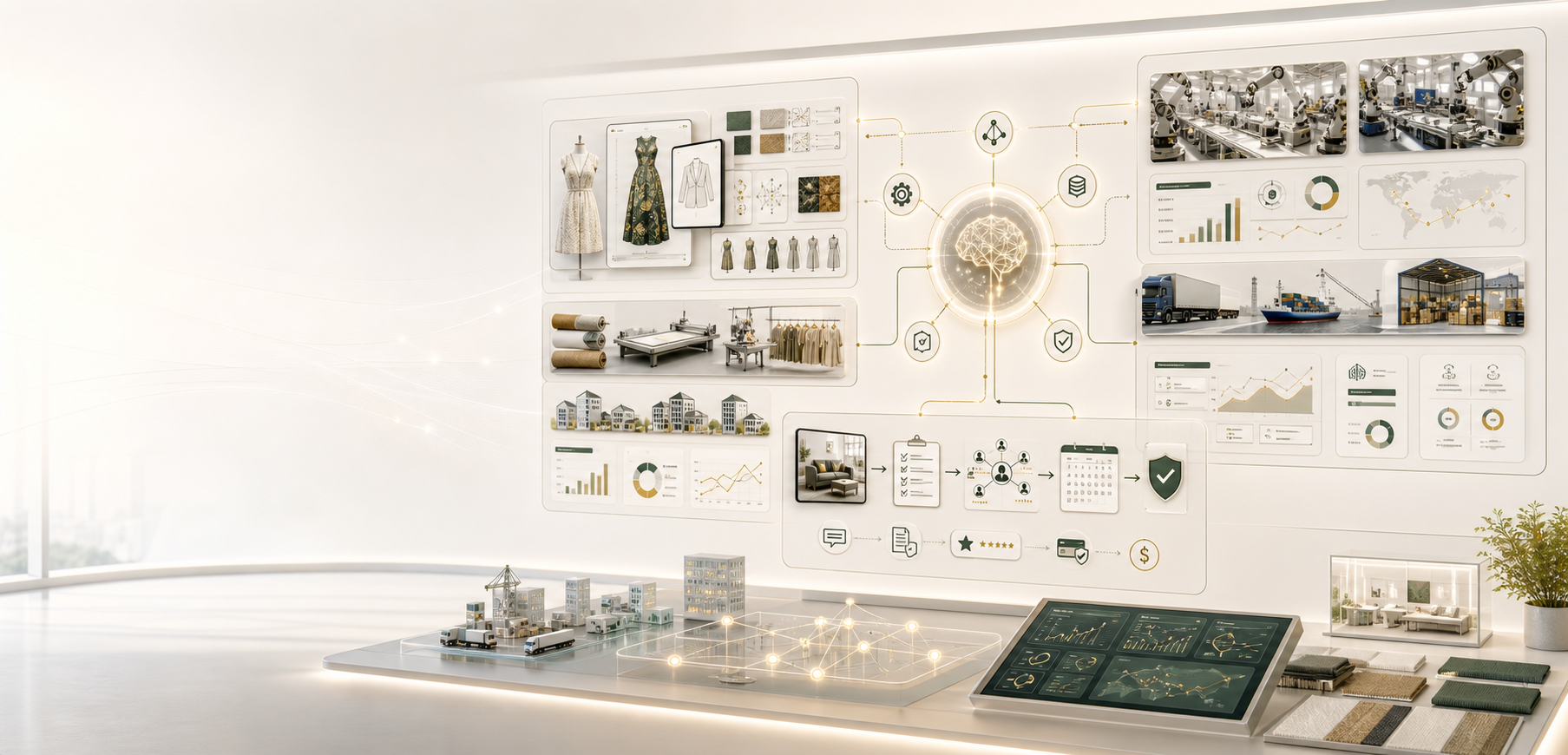 Light RODI operational intelligence visualization for fashion flow, industry optimization, and smart trade AI